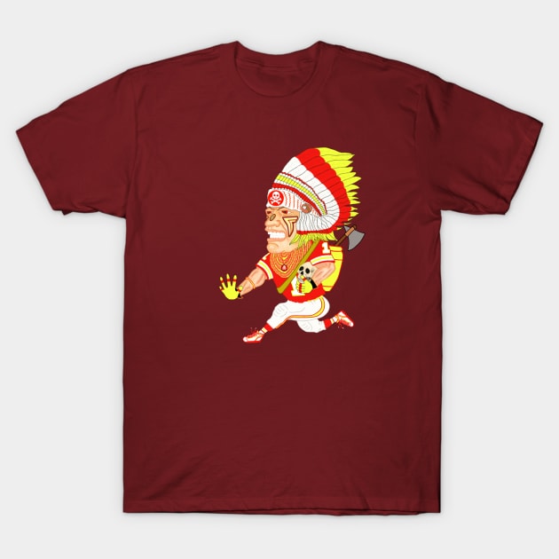 BIG CHIEF RED T-Shirt by DRAWGENIUS